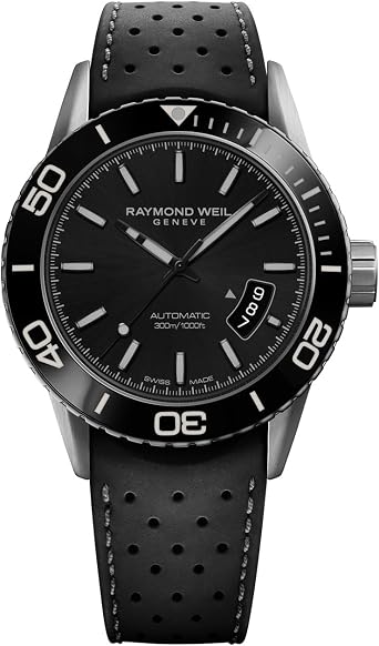 Raymond Weil Mens 2760-TR1-20001 Freelancer Analog Display Swiss Automatic Black Watch