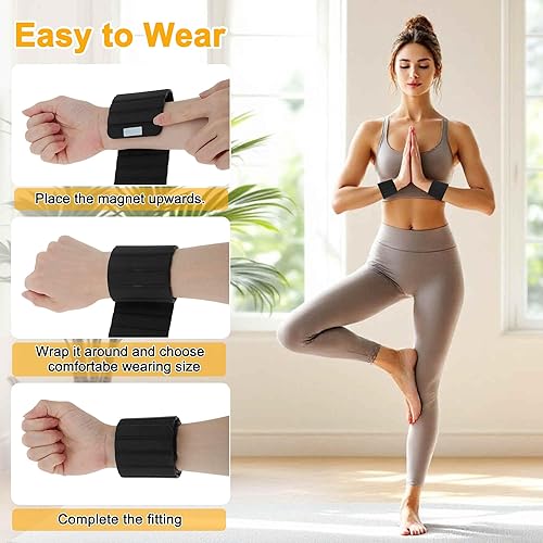 Miniatura 8 de Pesas para muñeca, 1.1 libras cada una, magnéticas, pesas ajustables para tobillo para hombres y mujeres, para correryoga y más, 1 par