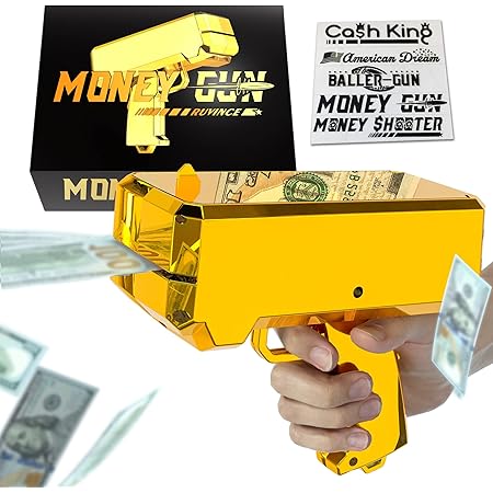 Pistolet à Billets OBEST – Tire Billets Festif Avec LED, Pour Mariages, Fêtes, Anniversaires