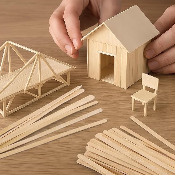 MOWPOG 700 Pcs Natural Wooden Coffee Stirrers, 7.5