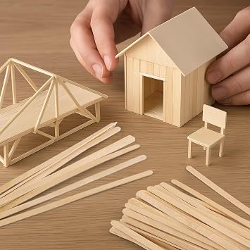 MOWPOG 700 Pcs Natural Wooden Coffee Stirrers, 7.5