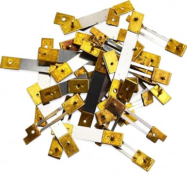 10 Piece French Clock Pendulum Suspension Springs with Brass End Blocks