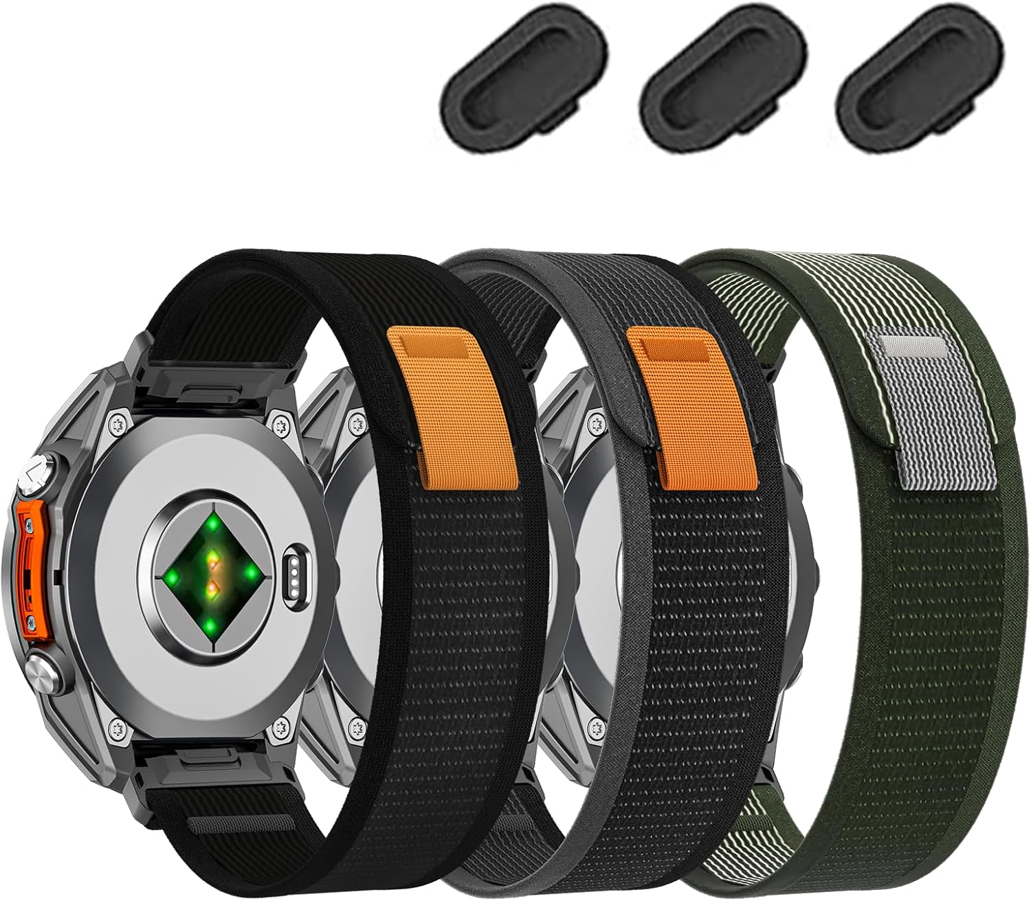 22mm Nylon Sport Watchband Compatible with Garmin Fenix 8/tactix 8 AMOLED-47mm/Fenix E/7 Pro/7/6 Pro/6/5 Plus/5,Quickfit Strap for Descent G2/G1 Solar/Quatix 7 Pro 6/Forerunner 965/955/945/935