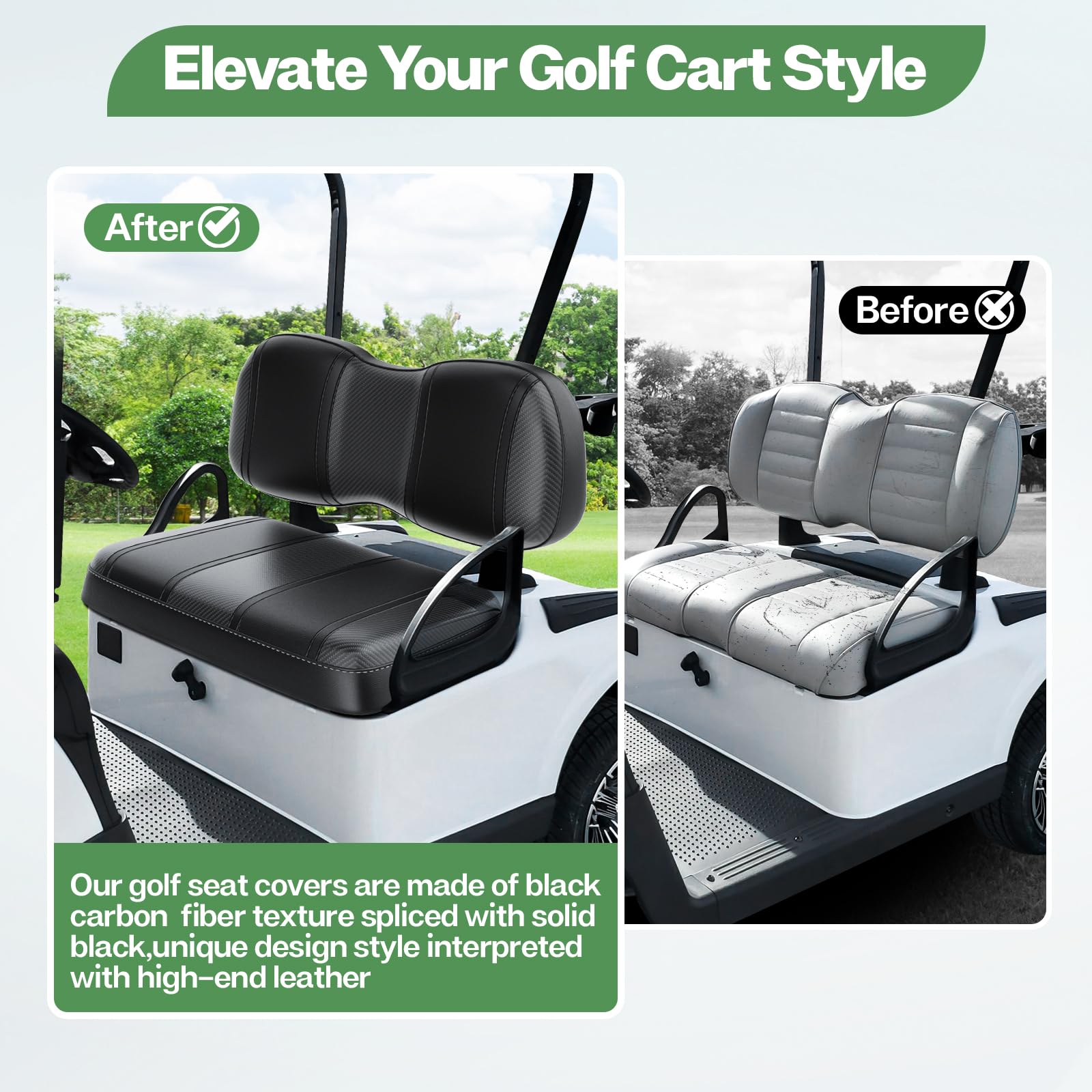 Amazon.co.jp: T TGBROS ゴルフカートシートカバー EZGO RXV用