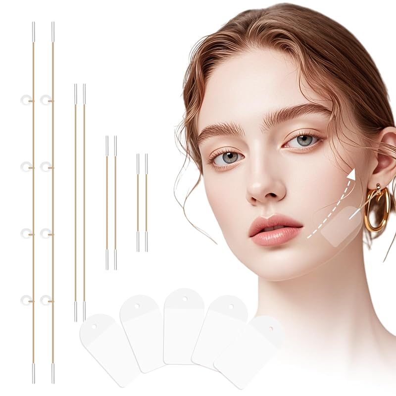 Fita adesiva facial invisível com cordão LadPemo, 60 unidades