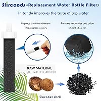 Vista 5 de Filtro de botella de agua para botella de filtro de agua de plástico Brita en 26 onzas o 36 onzas y botella de agua de acero inoxidable en 20 onzas