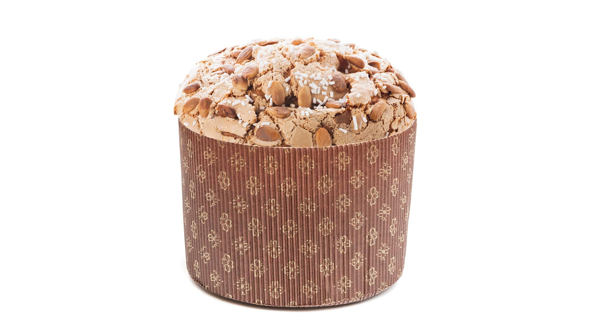 Ecopack Molde para panettone alto rígido con onda externa de 1 kg, apto para horno hasta 220 °C, paquete de 500 unidades