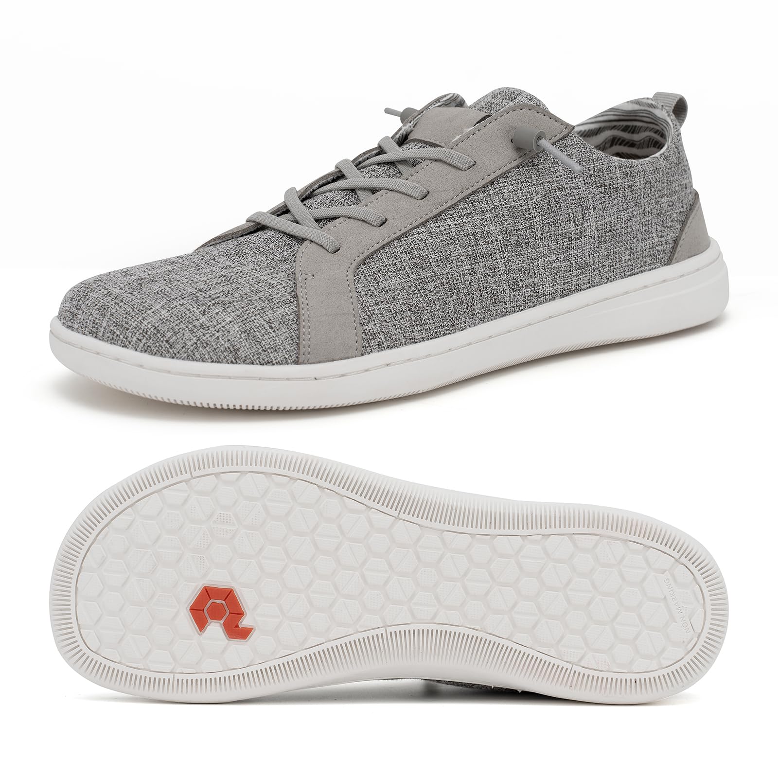 men's barefoot wide toe box shoes - minimalist barefoot shoes with zero drop sole extra wide slip on walking shoes for men