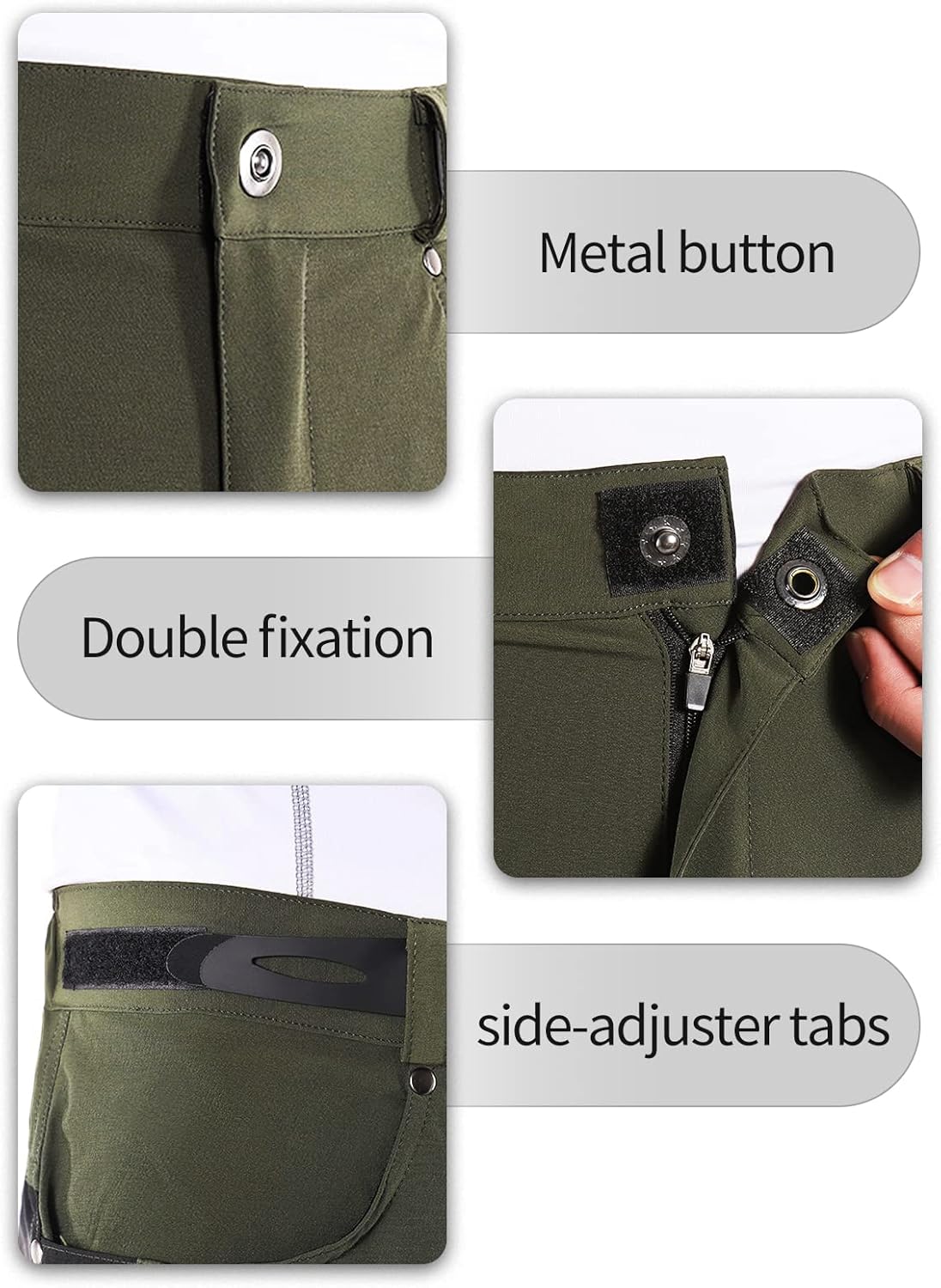 BERGRISAR Men's Cycling Shorts Loose Fit Mountain Bike Shorts with 6 Pockets - Image 4