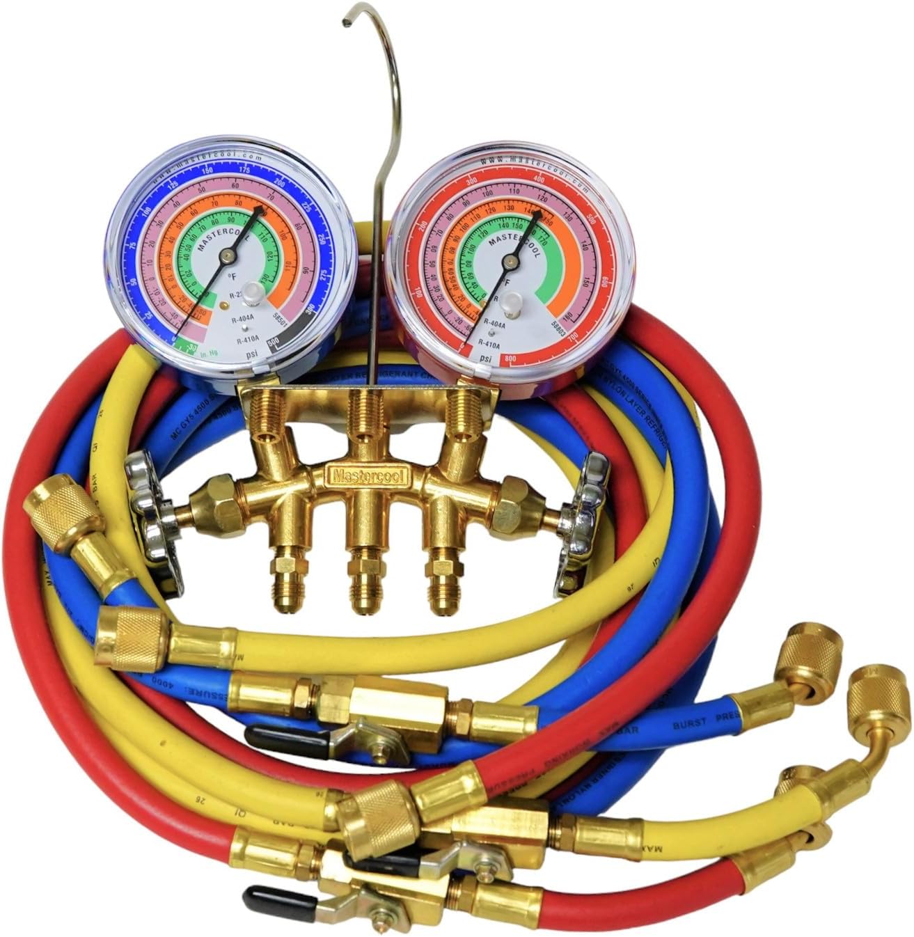 Replacement for 59272 Mastercool A/C HVAC Refrigeration Manifold w 72" Ball Charging Hoses Replaces Parts