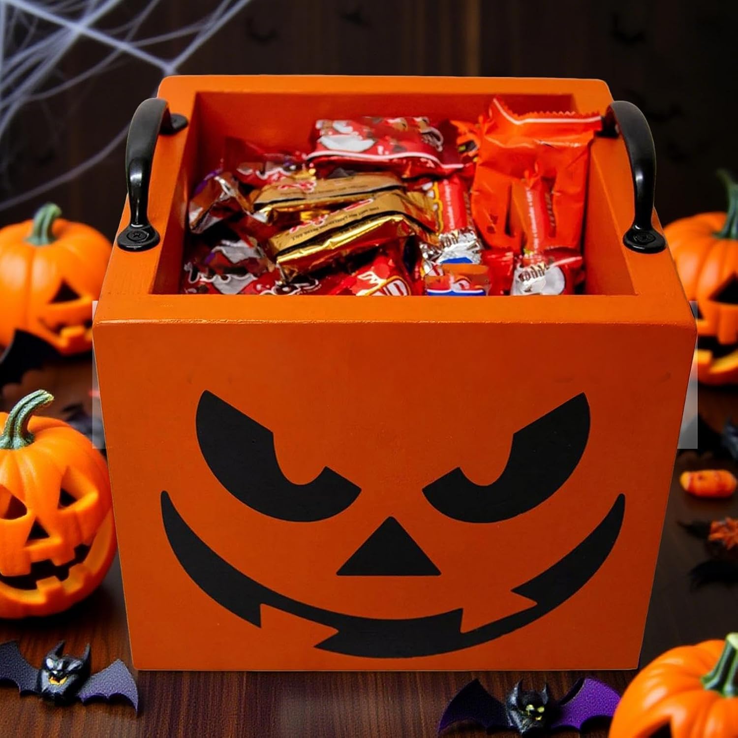 Halloween Trick Box Funny Decoration Creepy Square Bucket image 3