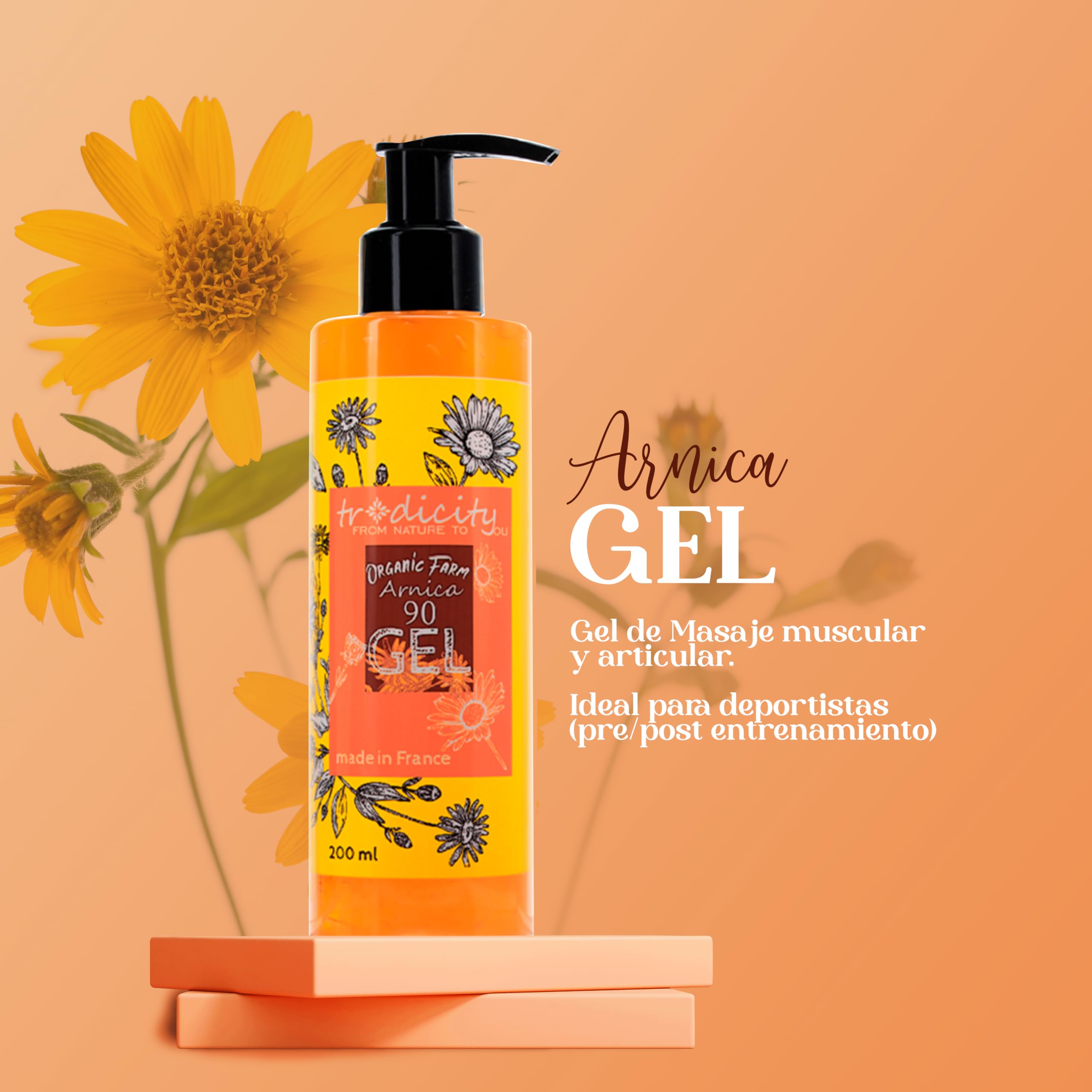 Gel di Arnica Montana al 90% 5000 ml Balsamo ad Alta Concentrazione Alleviare Tensioni Muscolari Gambe Stanche Rilassamento Recupero Muscolare Dopo l'Allenamento Sportivi