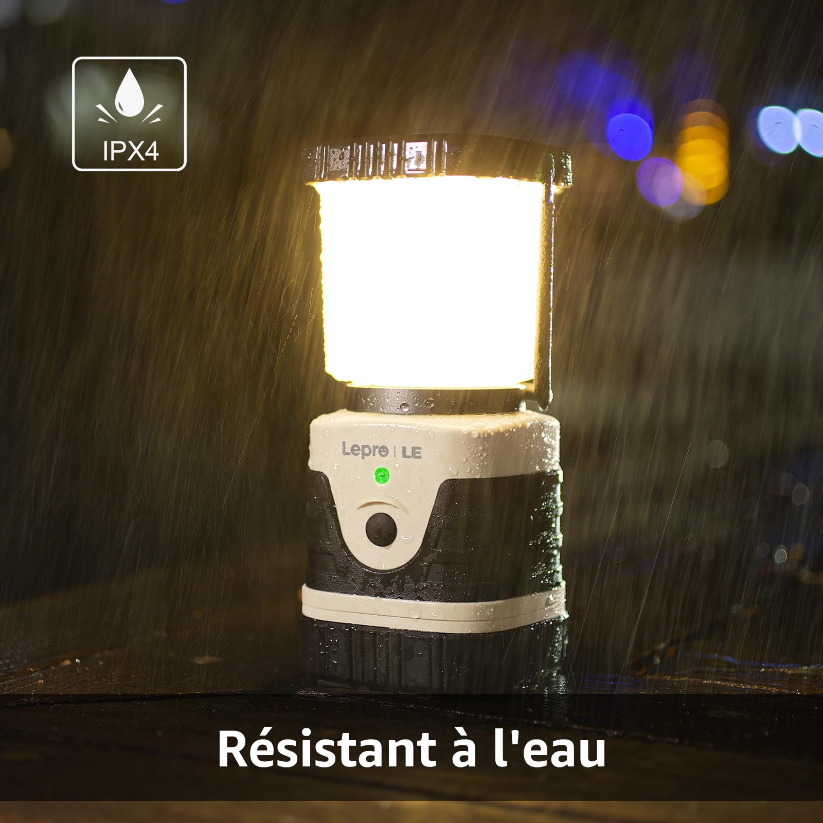 Lepro Lampe Camping LED Rechargeable 1000Lm, 4 Modes Dimmable, IPX4 Etanche | Éclairage 360°, Recharge USB & Batterie de 4400mAh, 3100K-6000K, pour Camping, Bricolage, Secours, Garage, Cave, Lot de 2