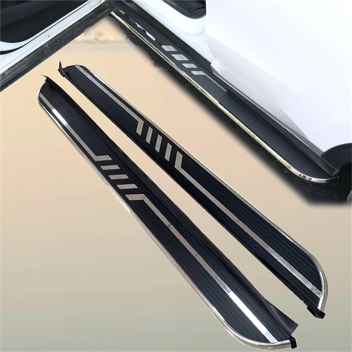 2 Pcs Running Board Side Step Bar Aluminium (with Brackets) Compatible for GWM HAVAL H6 2022-2024