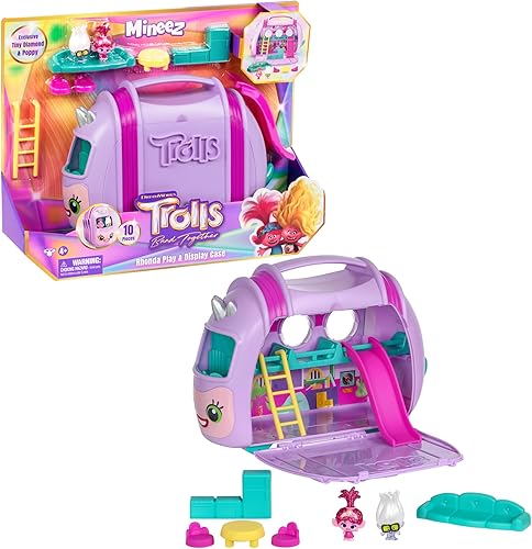DreamWorks Trolls Band Together Mineez 10 piezas Rhonda Play & Display Case Exclusivo de Tienda