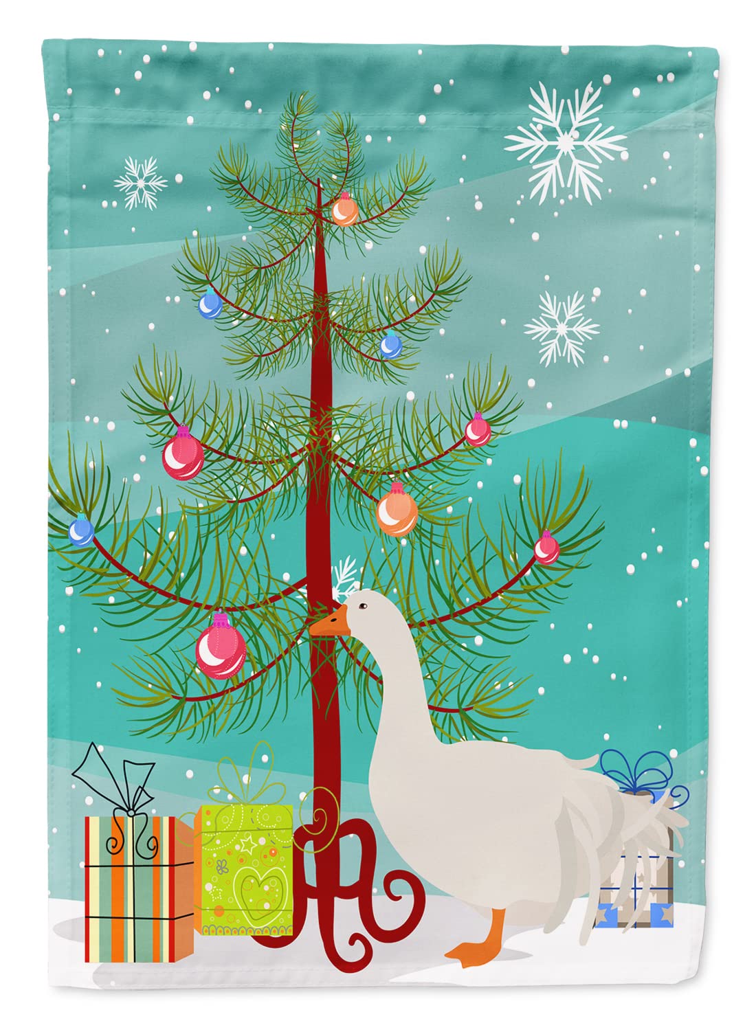 Drapeau de jardin oie de Noël Sebastopol Goose idée cadeau fêtes