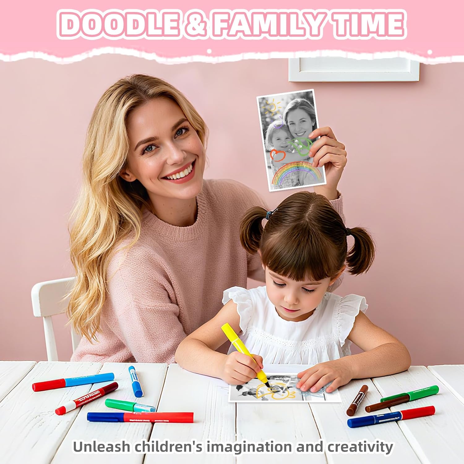 Kids Instant Print Camera + 6 Rolls Thermal Printer Paper