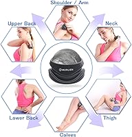 Vista 4 de Rodillo de Masaje, Alivio para Músculos Apretados y Doloridos, Masajeador Manual, Alivio para Hombros, Brazos, Espalda, Piernas, Pantorrillas o Gris