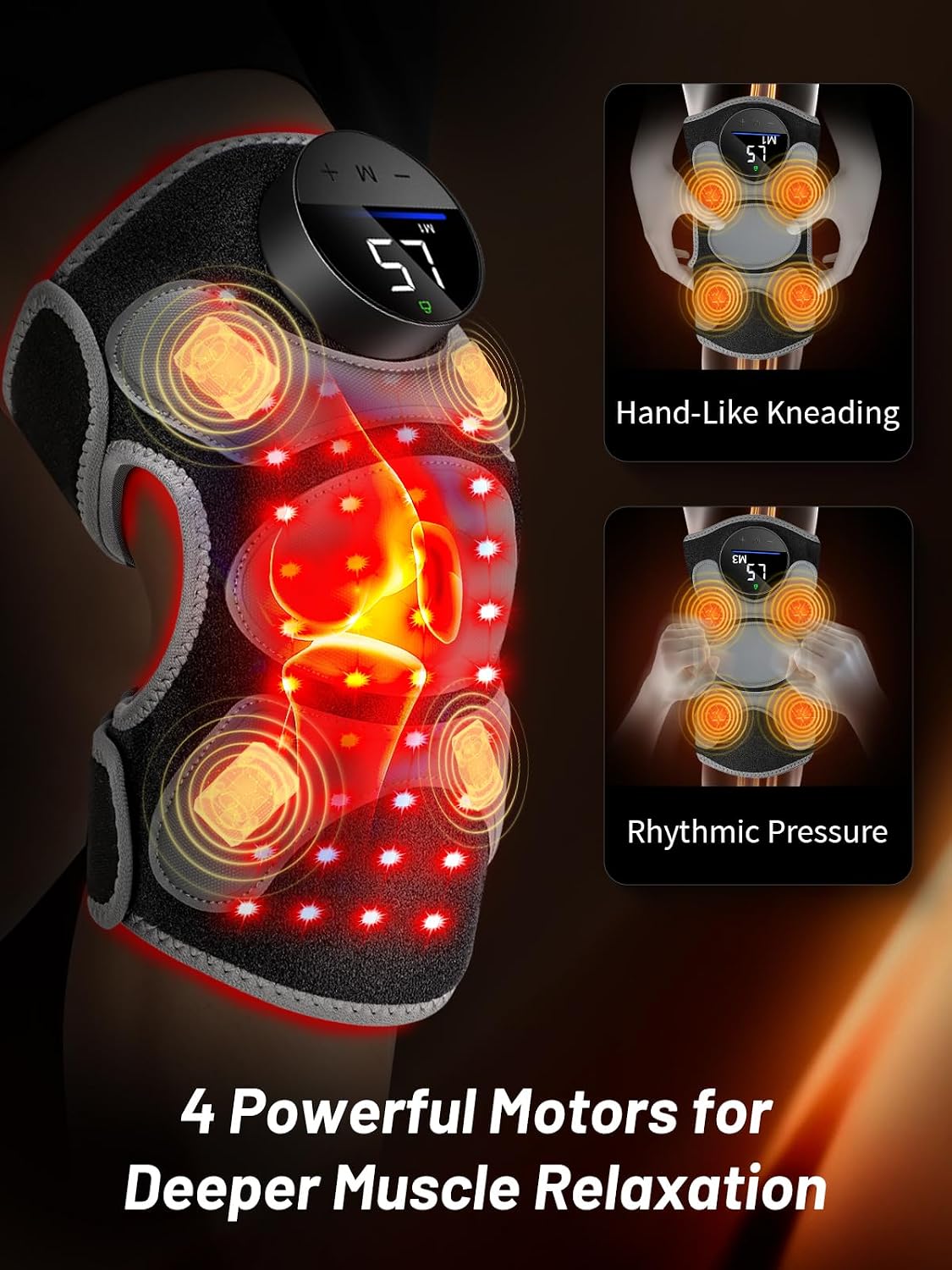 Flagship Knee Massager with Heat and Red Light Therapy for Knee Pain Relief