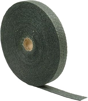 Design Engineering Black 1" x 100 Exhaust Heat Wrap with Lava Rock Technology - Heat Wrap for Exhaust Pipes, Pliable Exhaust Wrap Tape, Withstands 1800F Direct Heat & 2500F Intermittent Heat