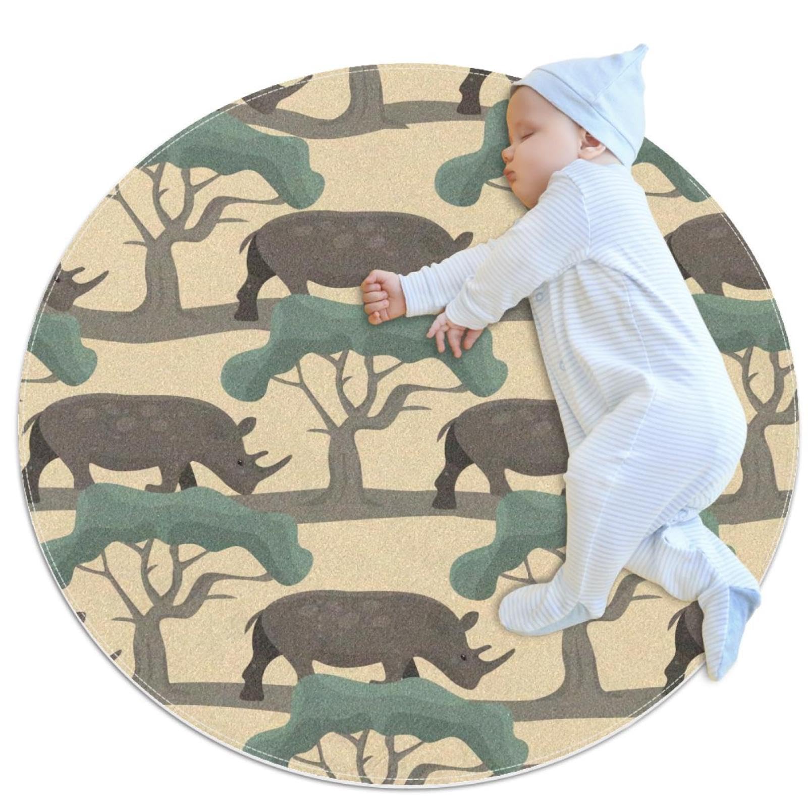 Tapis salle de bain antidérapant rond 1m et tapis de chambre