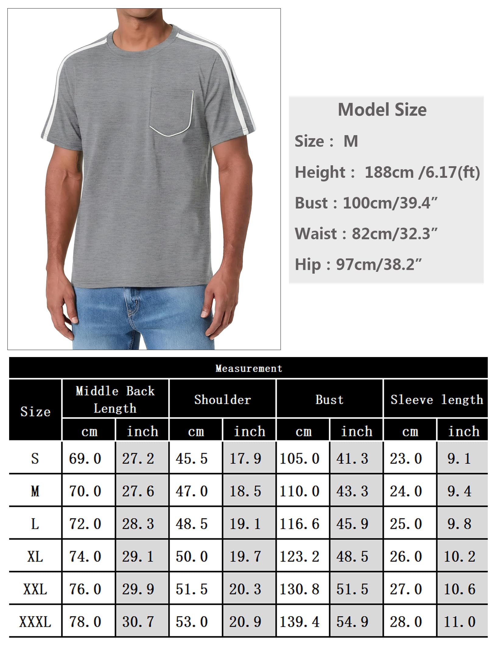Camiseta de algodón para hombre, cuello redondo, manga corta, informal, verano, tops de corte regular, suave, transpirable, fácil de limpiar, para el tiempo libre y el día a día, S-3XL — view 6
