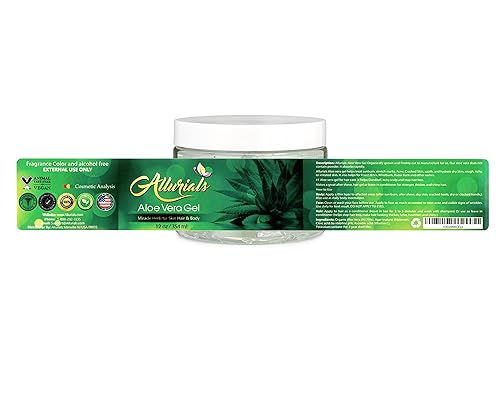 Miniatura 8 de Allurials - Gel de aloe vera totalmente natural probado clínicamente y aprobado por dermatólogos gel orgánico 100 puro hidrata y cura la piel y el
