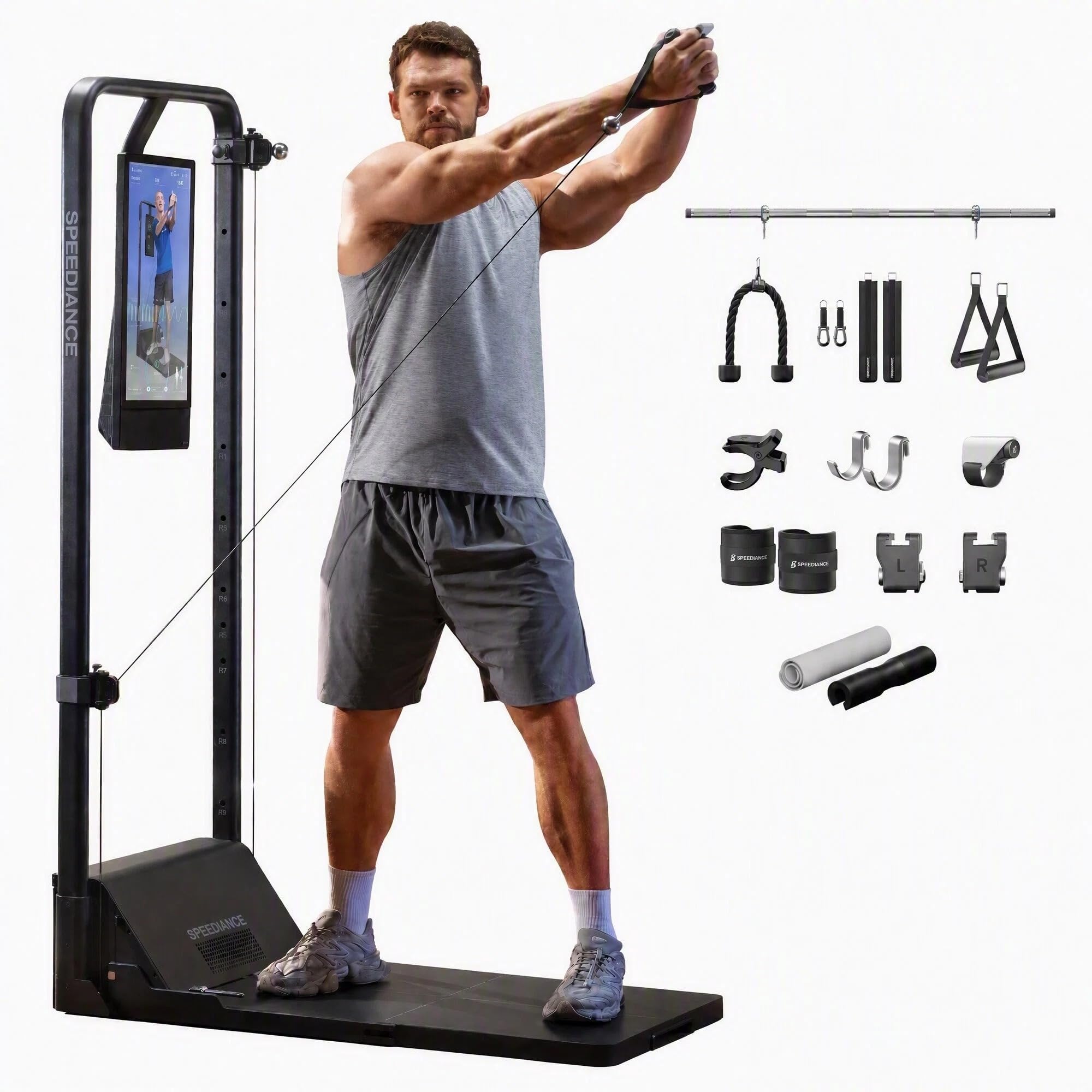 Speediance Smart Home Gym, Multi-Functional Gym Machine for Full Body Strength Training, All-in-one Gym Equipment, Digital Weight System, Workout Station, Squat Rack, Gym Monster 2