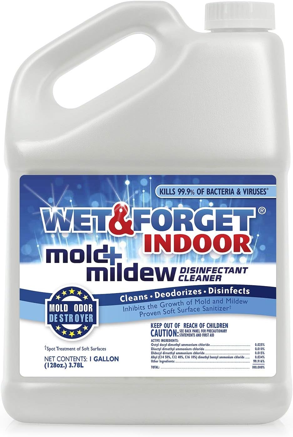 Indoor Mold + Mildew Disinfectant Cleaner, 1 Gallon 2-Pack
