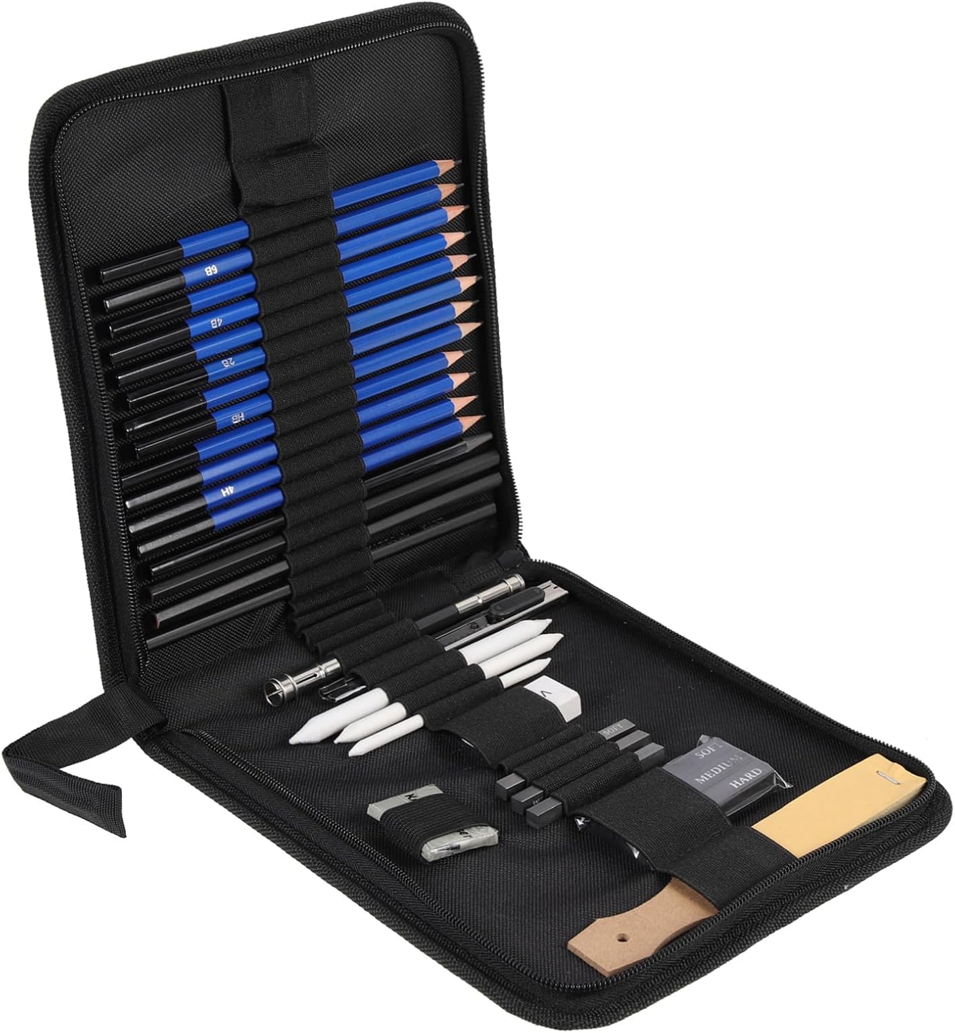 HAKIDZEL Professional Sketching Pencil for Students and Artists Lightweight Portable Drawing Kit with Shading and Blending Pencils Comfortable Grip Art Supplies for Sketching and Technical