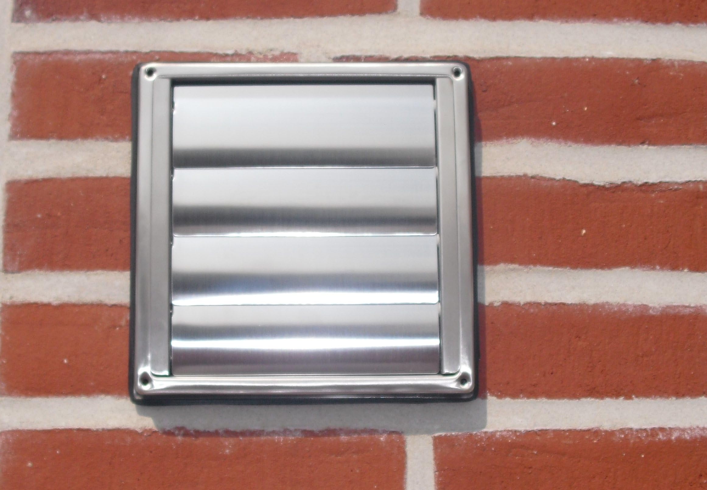 VentilationNord Edelstahl Mauerkasten mit Rückstauklappen für Dunstabzugshauben 150mm mit Blower Door Test Zertifikat Lüftungsgitter mit Lamellen Mauerdurchführung mit ausgezeichneter Wärmeeffizienz