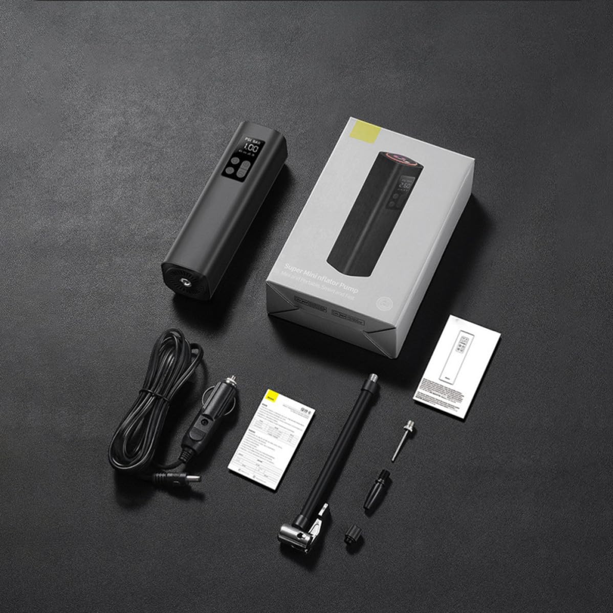 Beavorty Compresor Pantalla Coche Eléctrico de Neumáticos para Portátil y Digital y Apagado Automático, Material de Cobre Abs y Caucho Negro Bicicleta Adecuado para Senderismo y Camping