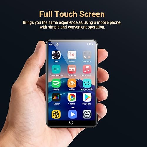 Miniatura 9 de Reproductor de MP3 de 80 GB con Bluetooth y WiFi, Oilsky 4.0 pulgadas IPS pantalla táctil reproductor MP3 con altavoz, reproductor de música con