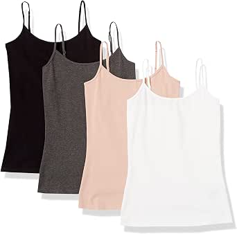 Amazon Essentials Women's Slim-Fit Camisole Pack of 4