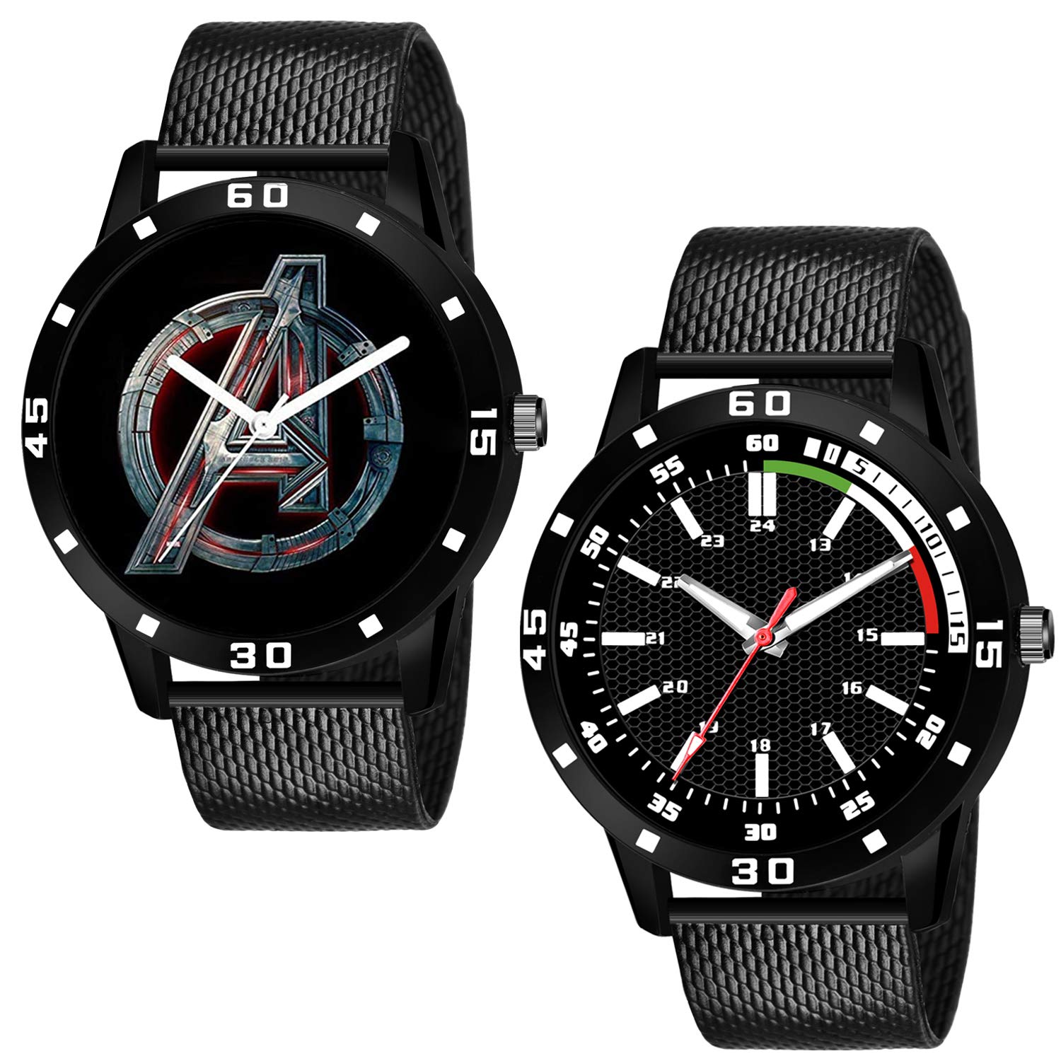 DREAM VILLA Analog All Black Pack of 2 Combo Watches for Men and Boy (B08ZSYZ9Q6) Amazon Price History, Amazon Price Tracker