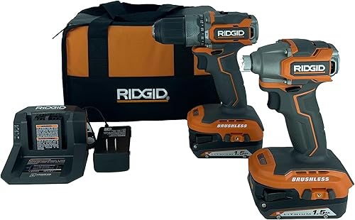 Miniatura 3 de RIDGID 18V sin escobillas subcompacto inalámbrico 12 pulgada martillo taladro y destornillador de impacto Combo Kit - R9781