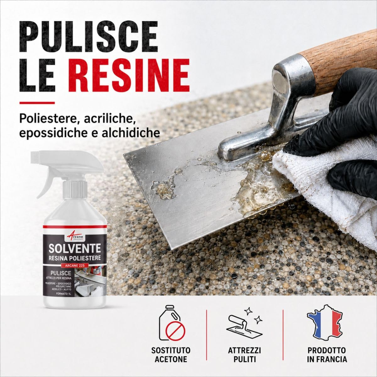 Solvente Resina Poliestere Gel Coat Sostituto Acetone 5 L