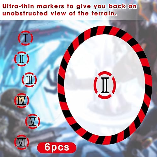 Miniatura 3 de 6 marcadores de punto objetivo redondos de PVC accesorio para juegos miniatura no incluido