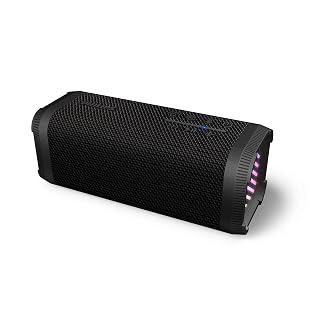 PHILIPS TAS2000B Enceinte sans Fil Bluetooth avec Jeu de lumières LED, Bass+ 20 W, Auracast, 20 Heures d’autonomie, Indice IPX5, Micro, contrôle à partir de l’Application – Noire - Les Beatles, Paul McCartney, John Lennon, RIngo Starr, George Harrison
