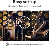 Vista 5 de Luxton Home Mesa de Masaje de Espuma Viscoelástica Premium Portátil Plegable Cama de Masaje Altura Ajustable 72 Pulgadas de Largo 27 Pulgadas