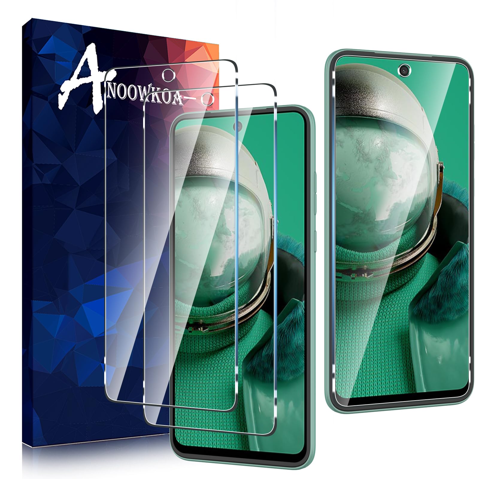 [2 Pack Premium Screen Protector for HMD Pulse Pro/HMD Vibe Tempered Glass Film Guard Cover-Genuine Glass-One-Push Super Easy Installation