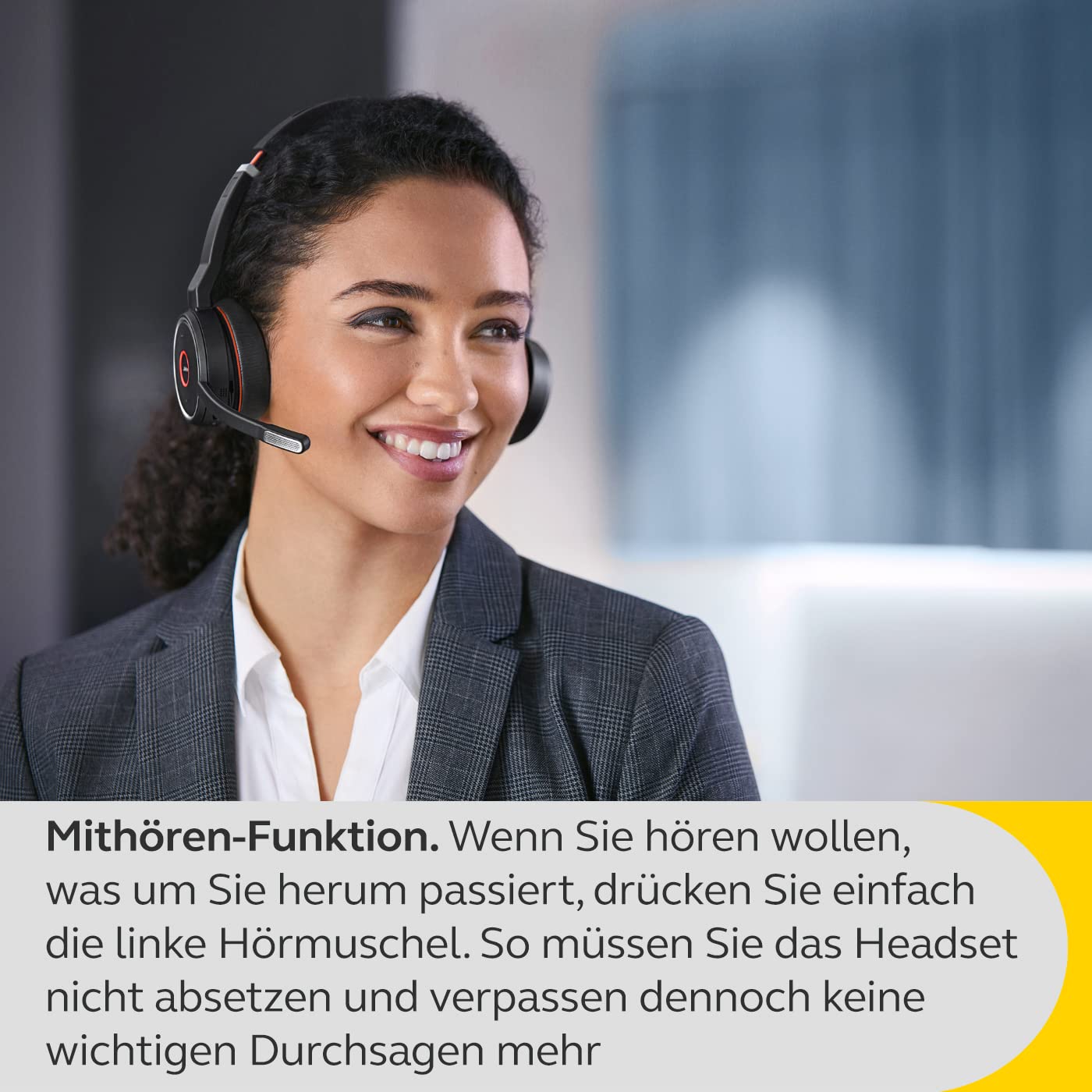 Jabra Evolve 75 SE Schnurloses Stereo-Headset - Bluetooth-Headset mit Mikrofon mit ANC und Ladestation - Für MS Teams Zertifiziert, kompatibel mit Allen gängigen Plattformen - Schwarz