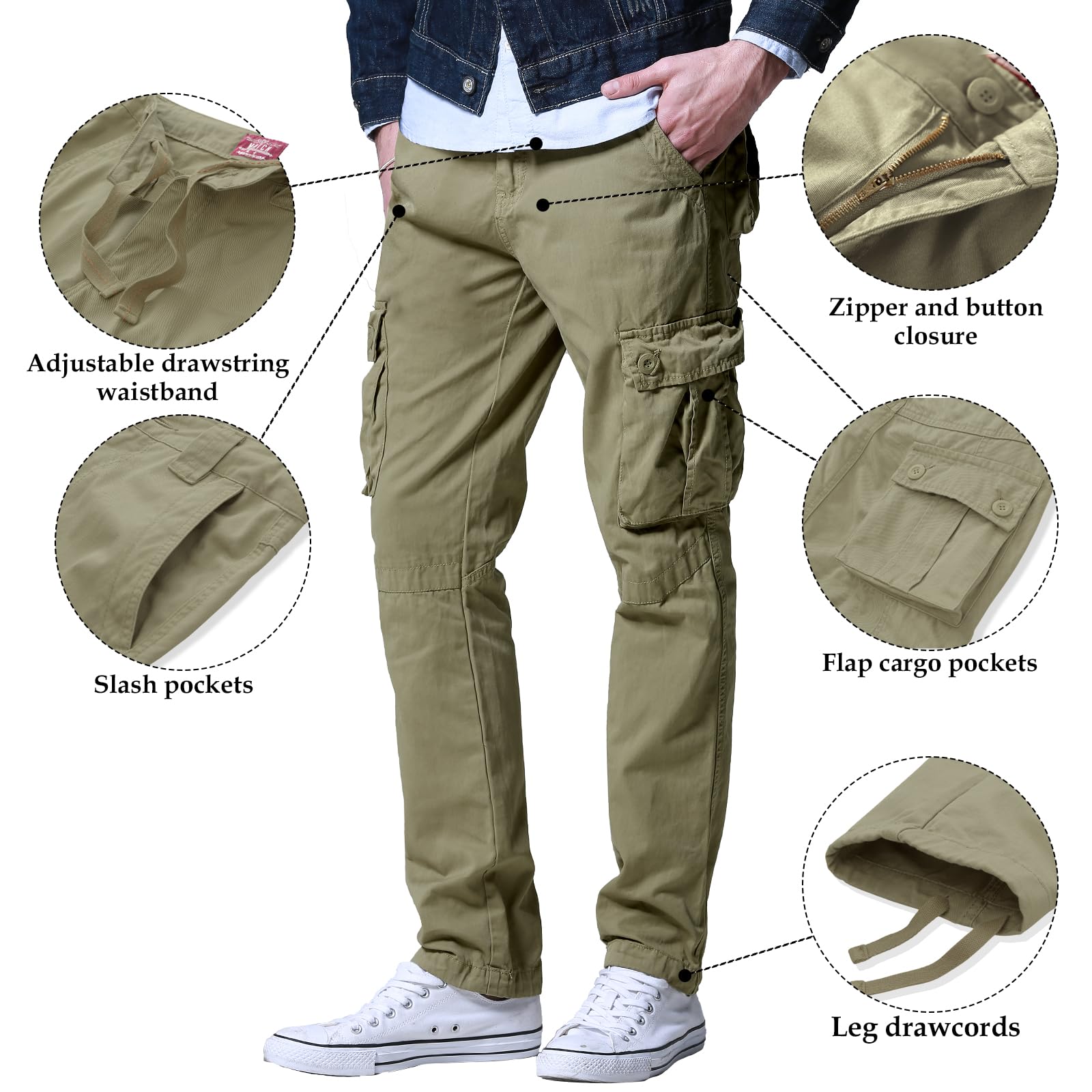 Match Mens Casual Cargo Pants product thumbnail 9