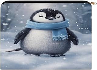 Cute Penguin Makeup Bag Cosmetic Bag Zipper C...