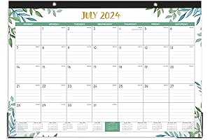 Large 2024-2025 Desk Calendar, Monthly Planner for 18 Months with Ruled Daily Blocks