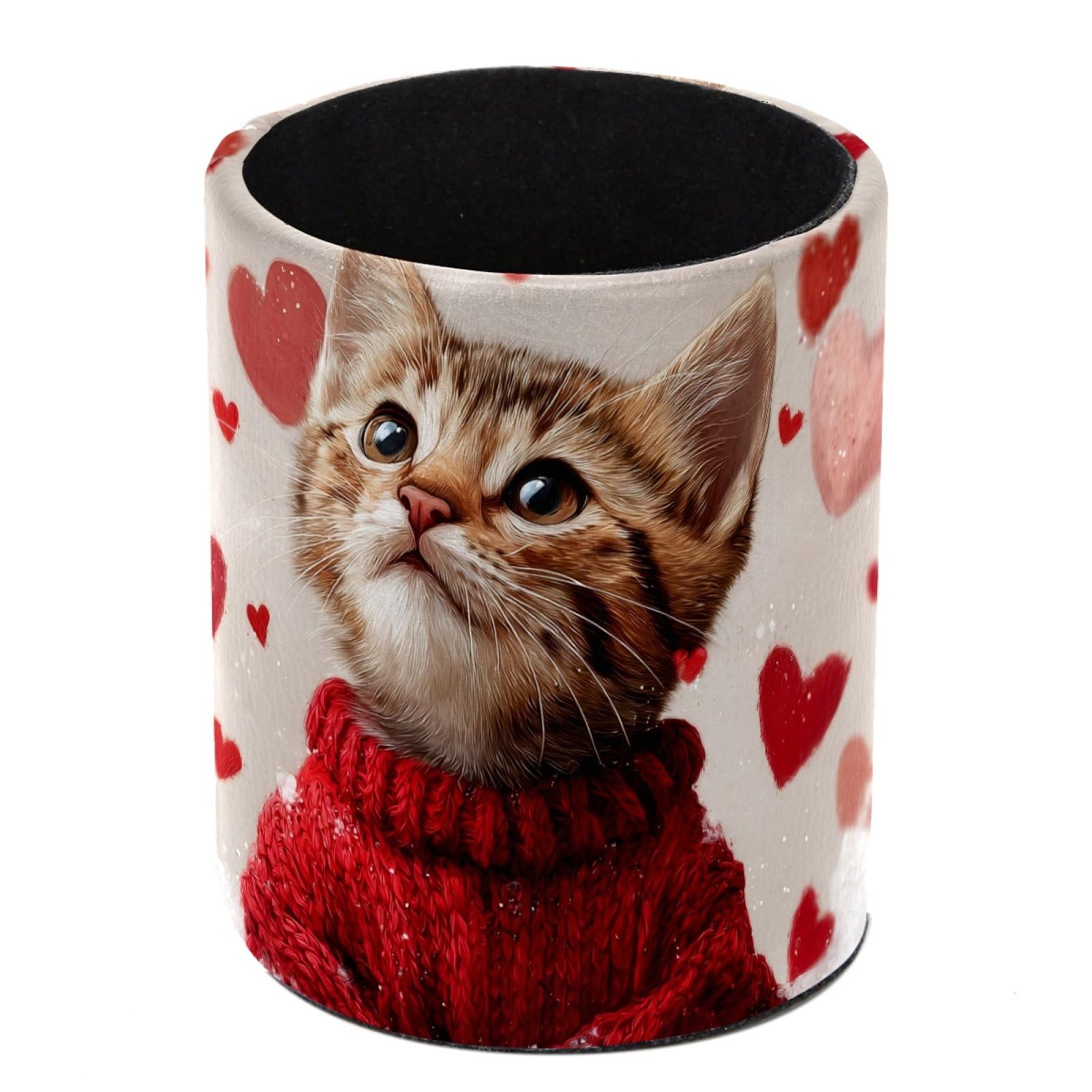 FWJZDSP Cat Pencil Cup Pen Organizer Makeup Brush Holder for Office Home Countertop Desk Accessory Storage
