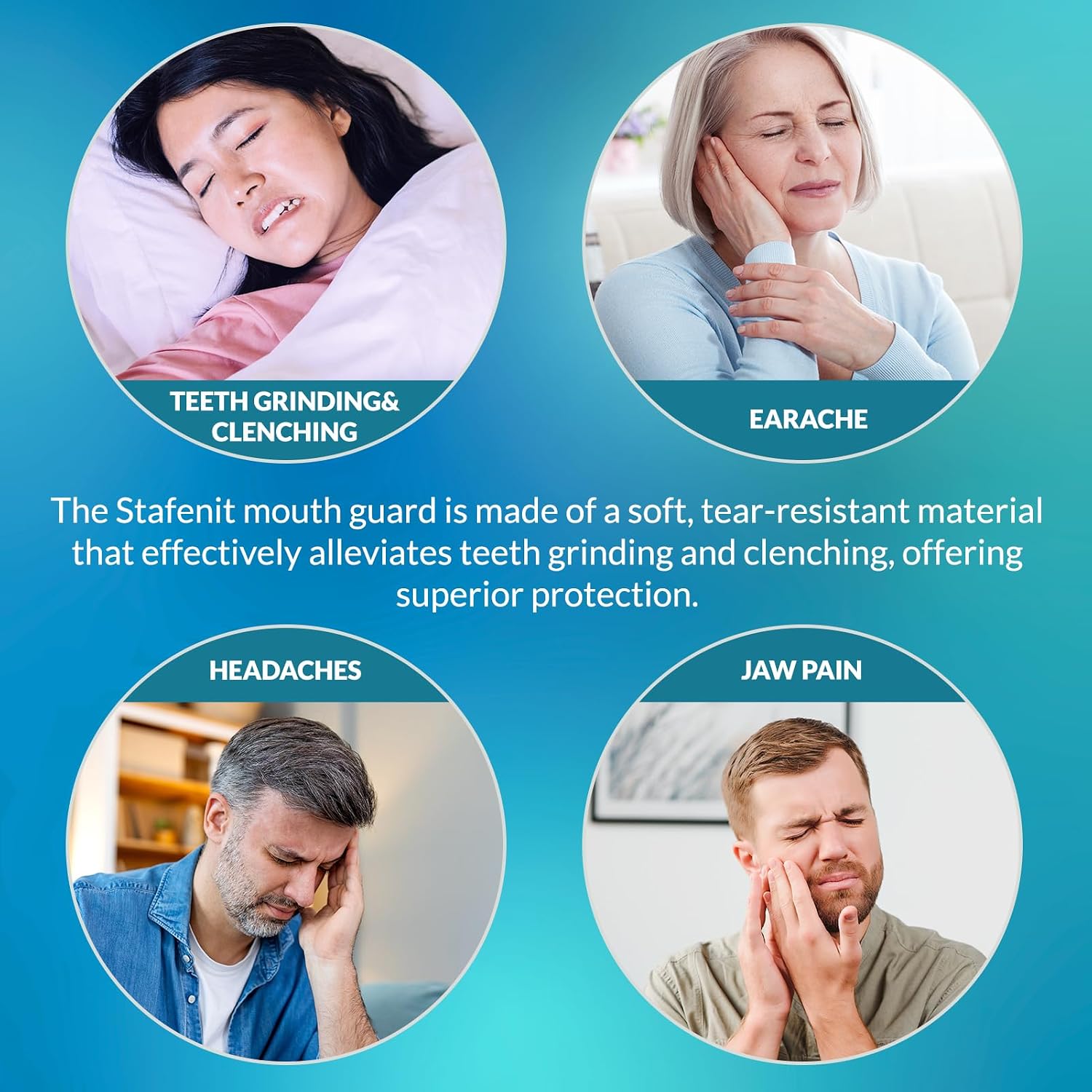 Mouth Guard for Grinding Teeth at Night: Custom Fit Sleeping Mouthguards for Grinding & Clenching - Moldable Nighttime Guards for Men and Women with 12 Cleaning Tablets