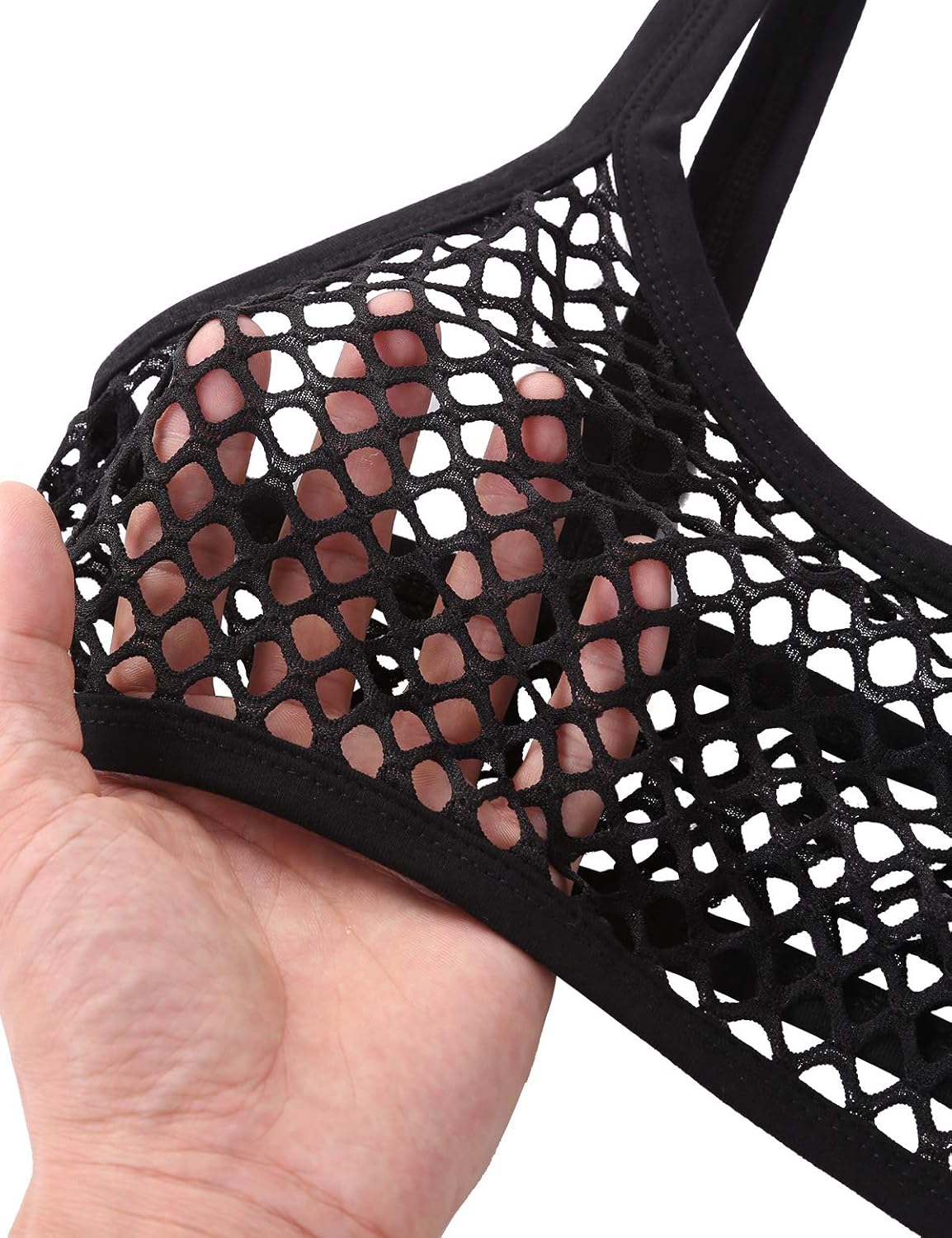 YiZYiF Women's Mesh See Through Bra Tops Sheer Fishnet Bralette Lingerie Tank Crop Top