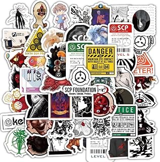 SCP財団 ステッカー 60枚セット PVC 防水 シール SCP Foundation SCPF ホラー SF ゲーム 小説 [並行輸入品]
