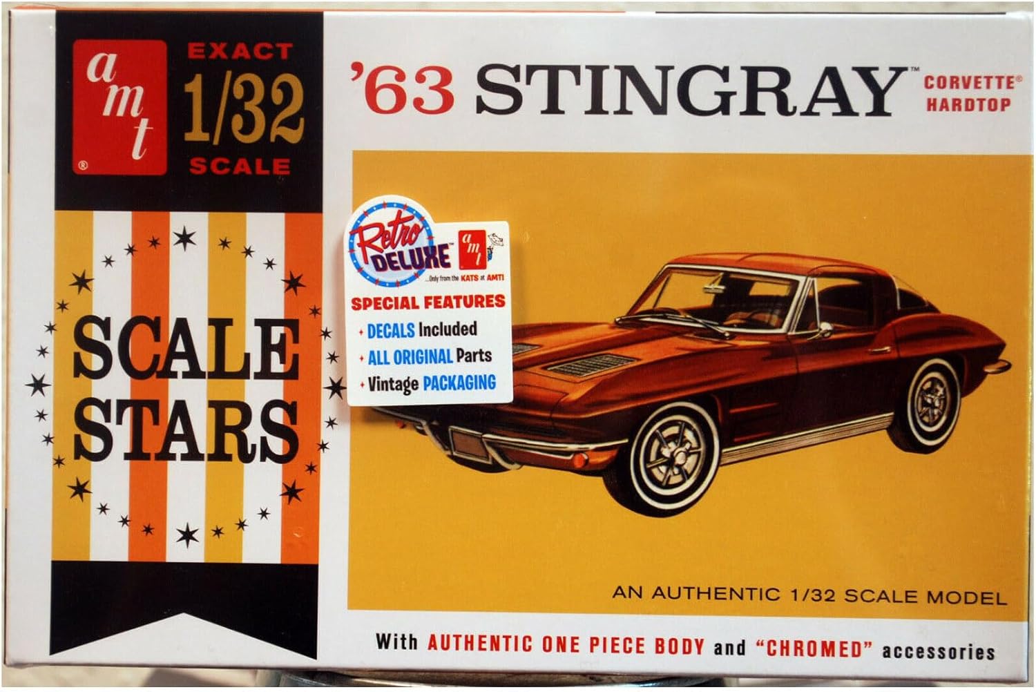 AMT 1963 Chevy Stingray Corvette 1:32 Scale Model Kit